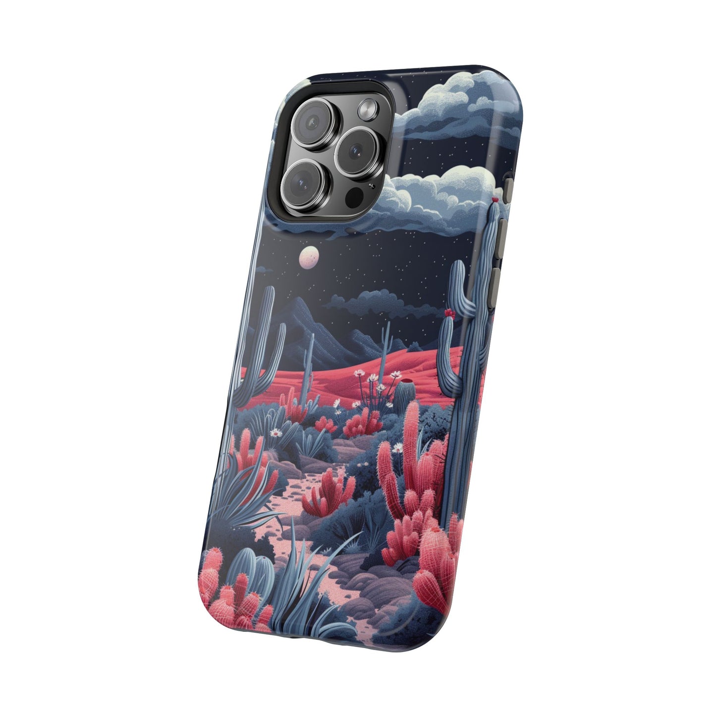 Moonlit Saguaro iPhone Case