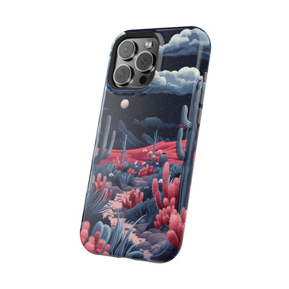 Moonlit Saguaro iPhone Case