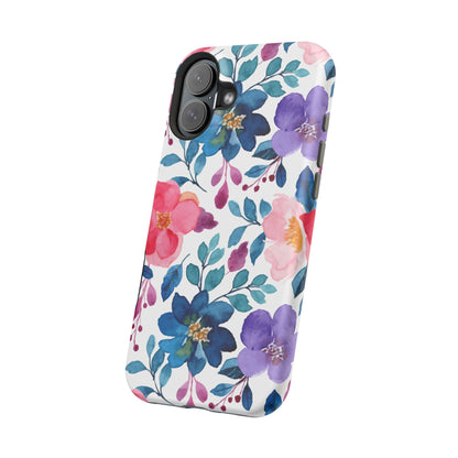 Mystic Bloom – MagSafe Case with Vibrant Watercolor Florals