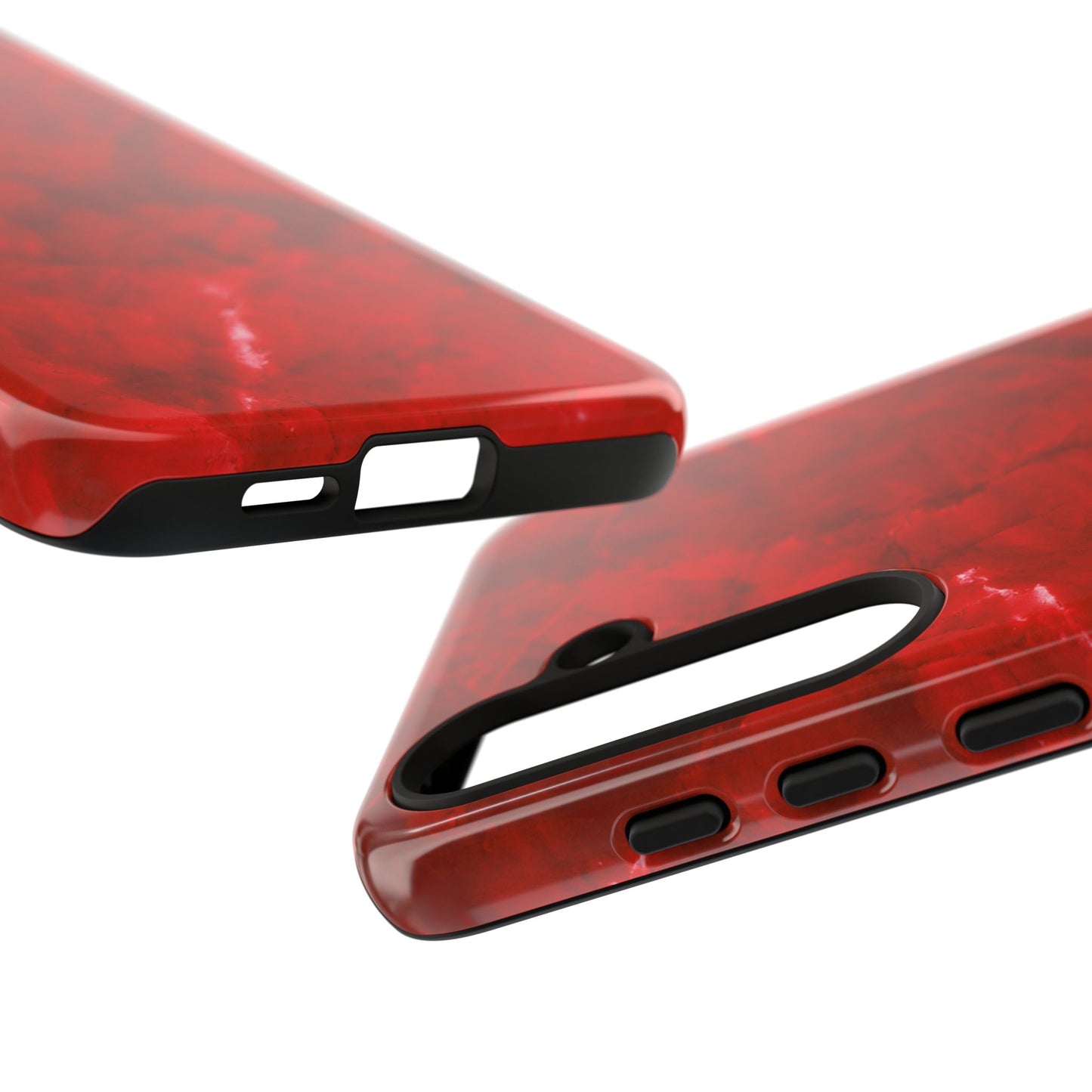 Bold Red Marble Samsung Galaxy Case – Luxe Modern Design with Vibrant Finish