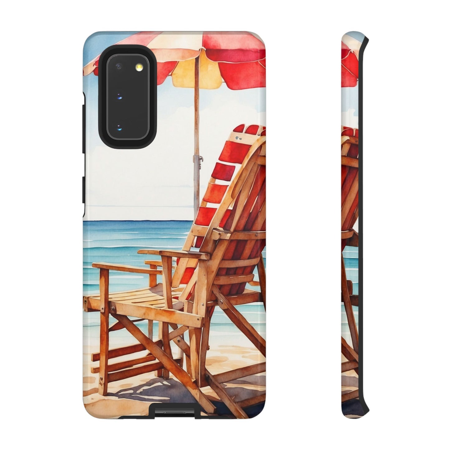 Beach Bliss Samsung Galaxy Case – Relaxing Seaside Chair and Umbrella Design