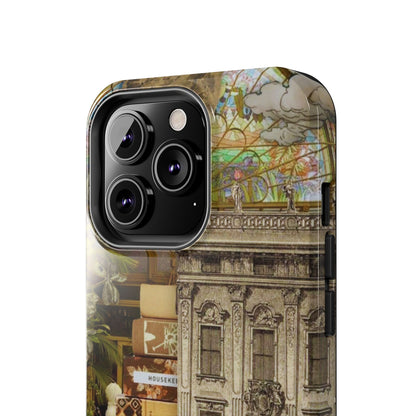 Whimsical Road Trip Collage iPhone Case – Dual - Layer Protection with Vintage Art and Adventure Design - BOGO Cases