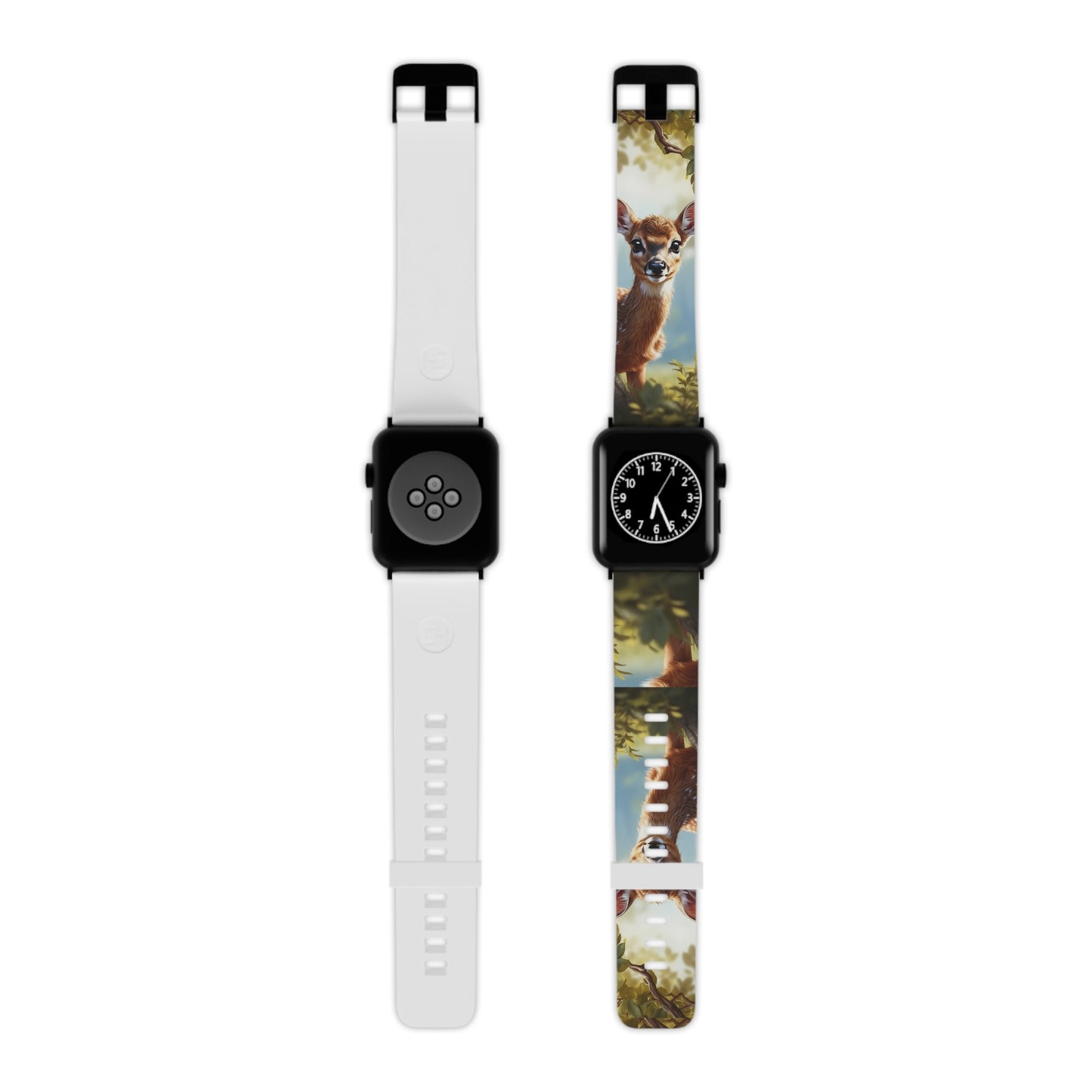 Whimsical Fawn in a Sunlit Forest Apple Watch Band