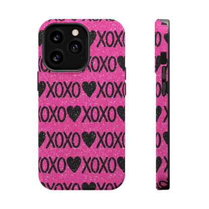 XOXO Glitter Hearts MagSafe Case