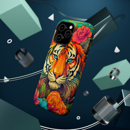 Fierce Rainbow Tiger Art - MagSafe iPhone Case