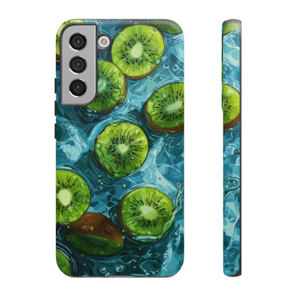 Tropical Kiwi Splash Samsung Galaxy Case – Tough Dual - Layer, Vibrant Summer Design - BOGO Cases