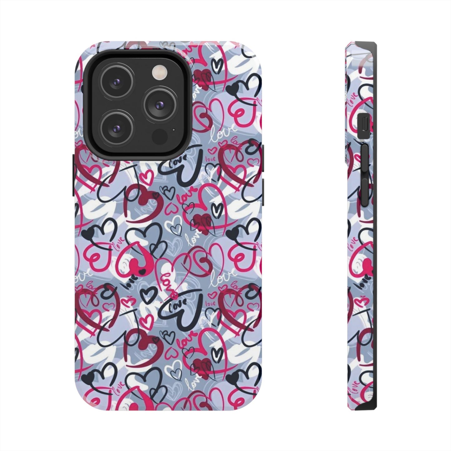 Graffiti Love Hearts iPhone Case