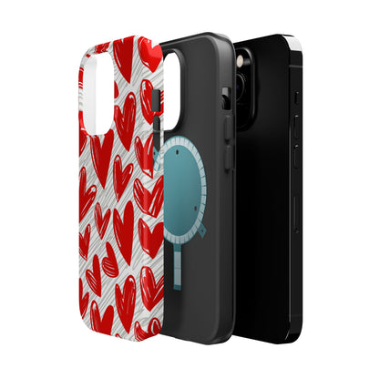 MagSafe Case: Whimsical Heart Doodle