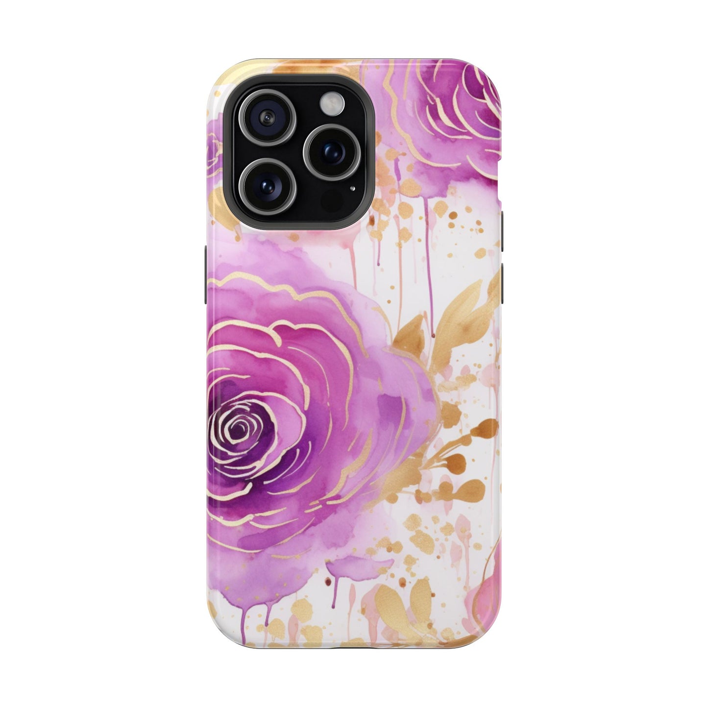 Radiant Purple & Gold Floral - MagSafe iPhone Series Case