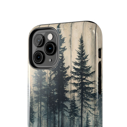 Misty Forest iPhone Case - Rustic Nature-Inspired Protective Cover