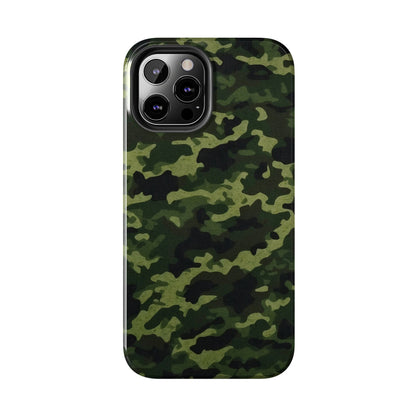 Dark Green Camouflage – iPhone Case, Rugged and Slim Design