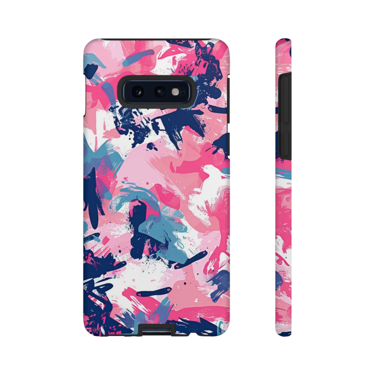 Vibrant Pink & Navy Abstract Splash – Samsung Galaxy Case