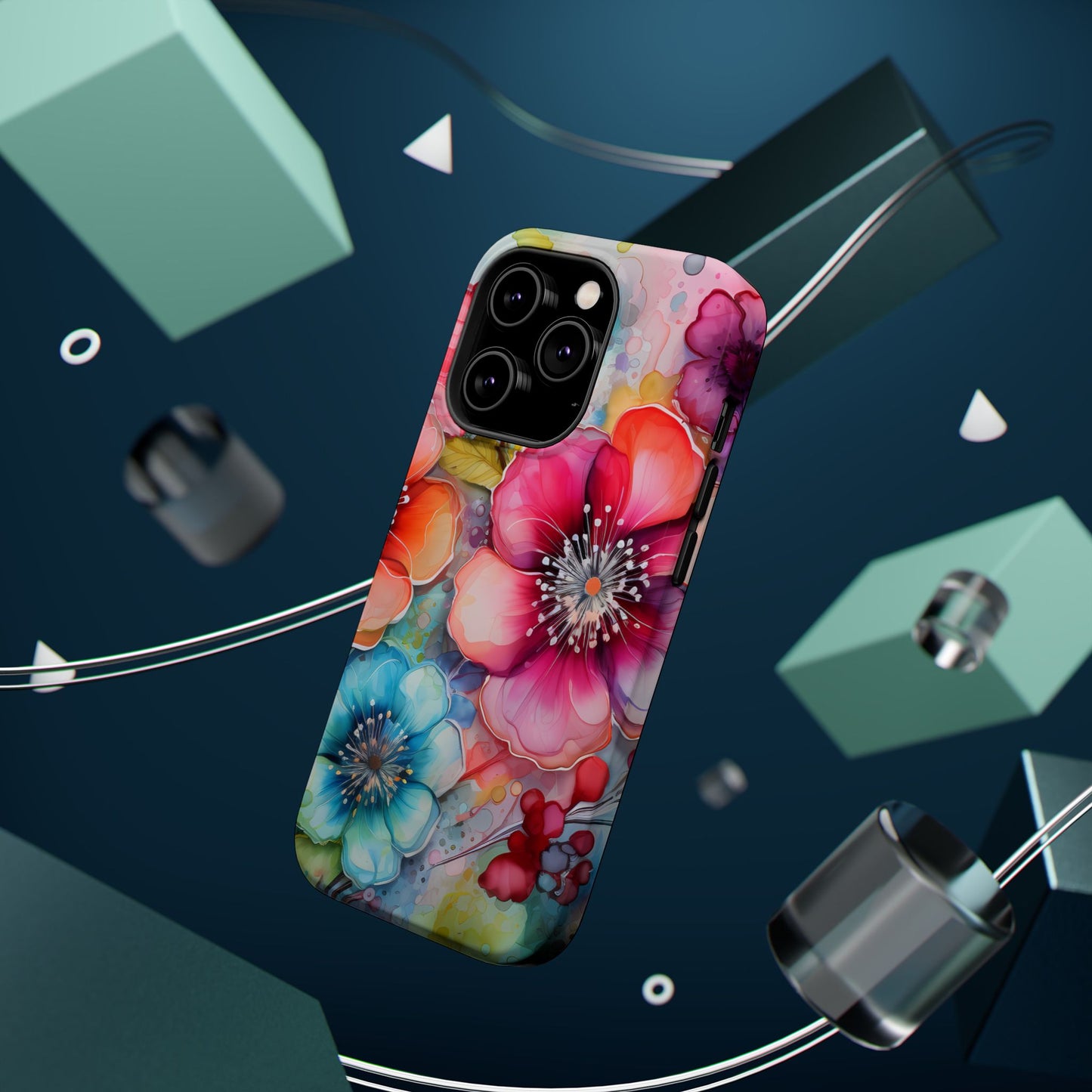 Vibrant Watercolor Floral Garden - MagSafe iPhone Series Case