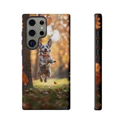 Energetic Blue Heeler Forest Pup Samsung Galaxy Case – Durable Outdoor-Inspired Design