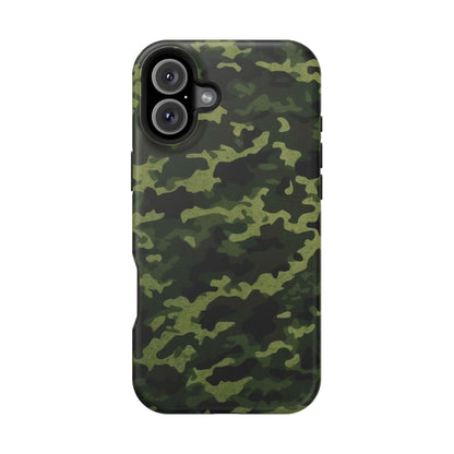 Dark Green Camouflage – MagSafe iPhone Case, Slim and Drop-Resistant