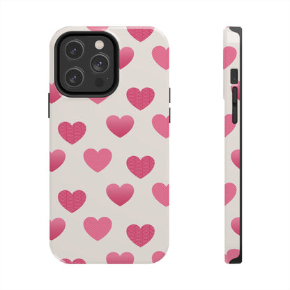 Textured Hearts iPhone Case