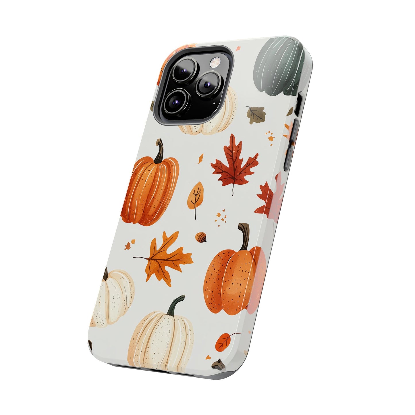 Autumn Pumpkin iPhone Case – Fall Leaves and Harvest Design