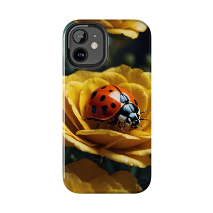 iPhone Case: Ladybug on Yellow Petals