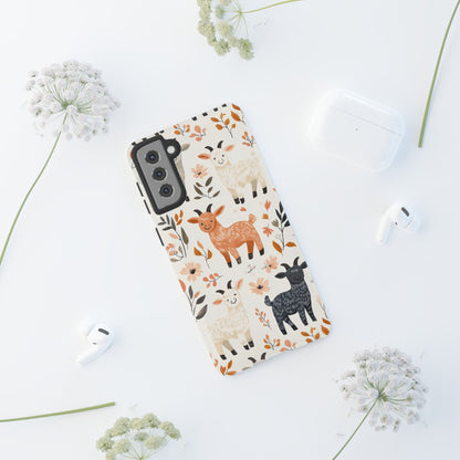 Samsung Galaxy Case: Smiley Goats & Dried Flowers – Vintage Charm