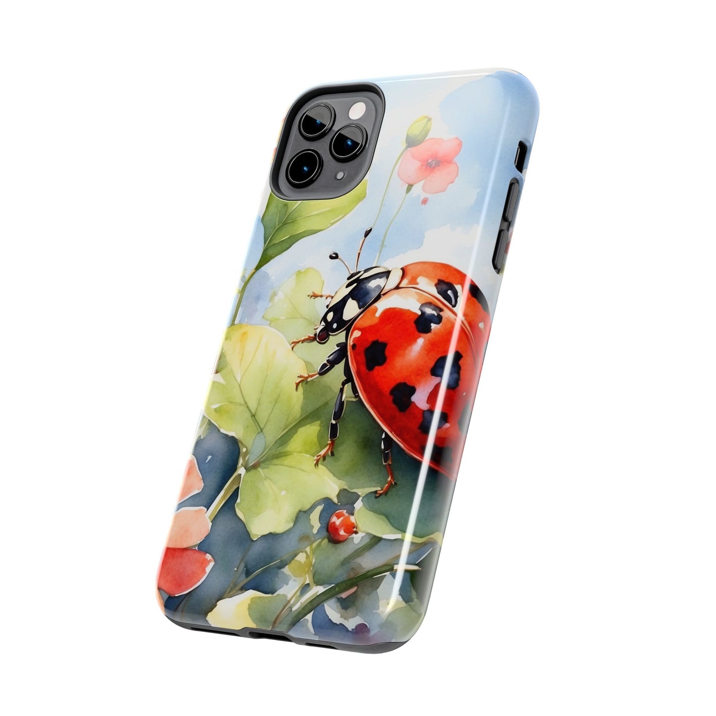 Watercolor Ladybug & Poppy Fields - iPhone Series Case