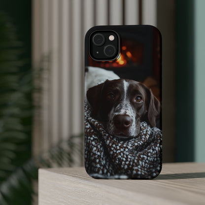 Majestic German Shorthaired Pointer MagSafe iPhone Case – Sunset Prairie Design