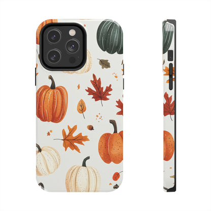 Autumn Pumpkin iPhone Case – Fall Leaves and Harvest Design