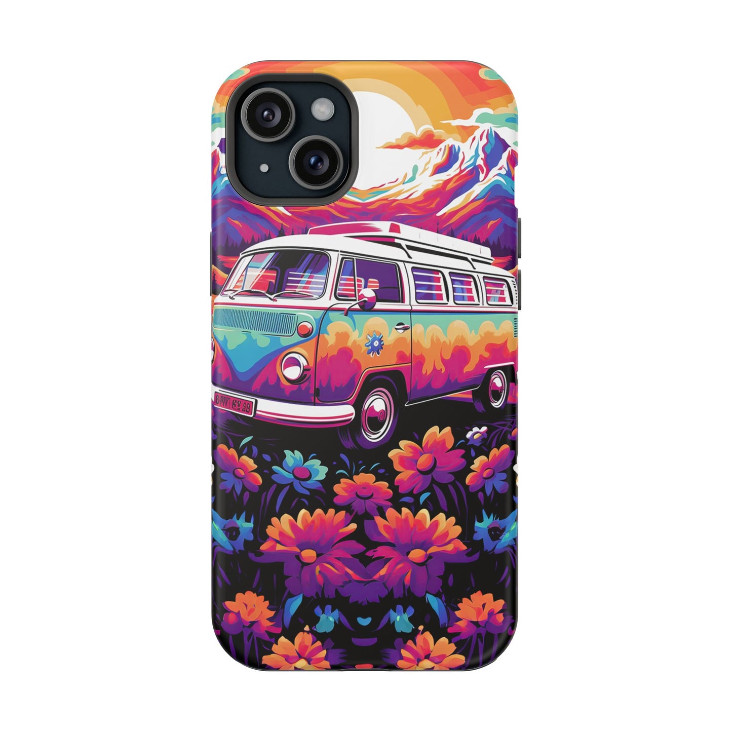 Groovy Floral Sunset Van – MagSafe iPhone Series Case