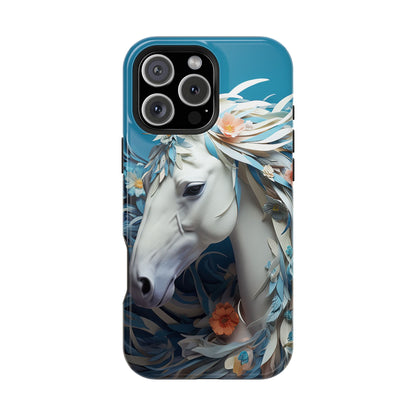 Floral Horse MagSafe iPhone Case