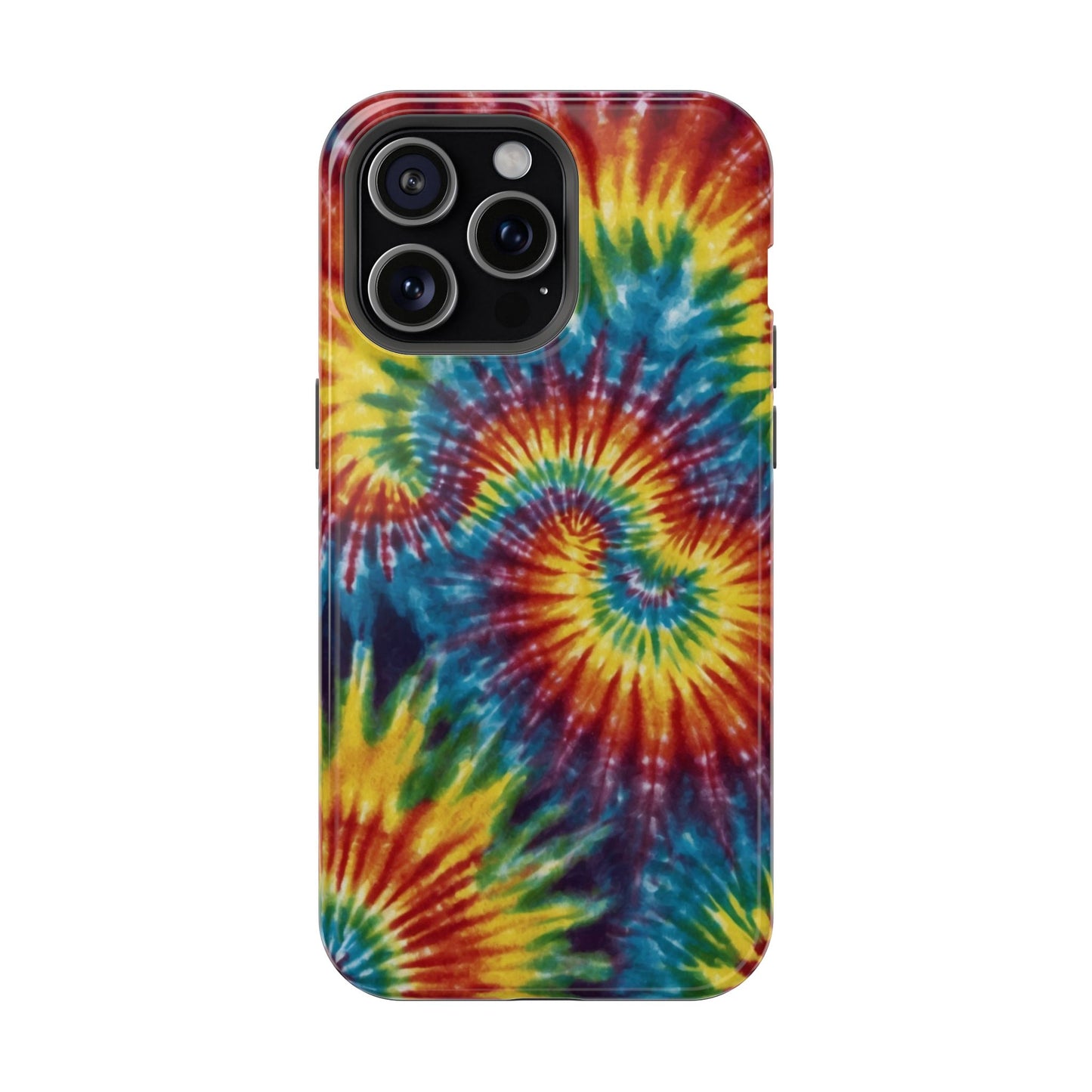 Retro Rainbow Tie-Dye MagSafe Case – Swirl Design