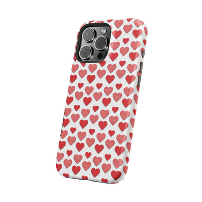 Red & Polka Dot Hearts MagSafe Case