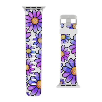 Purple Daisy Delight Apple Watch Band