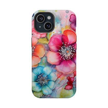 Vibrant Watercolor Floral Garden - MagSafe iPhone Series Case