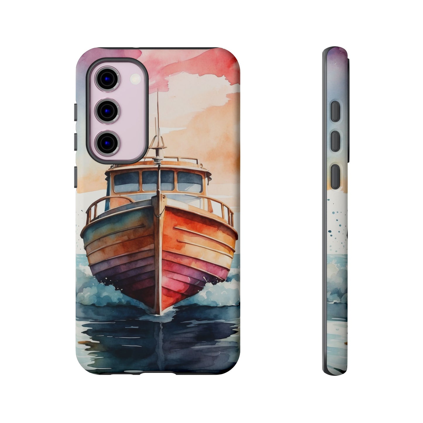 Sunset Sail Watercolor Boat – Samsung Galaxy Series Case