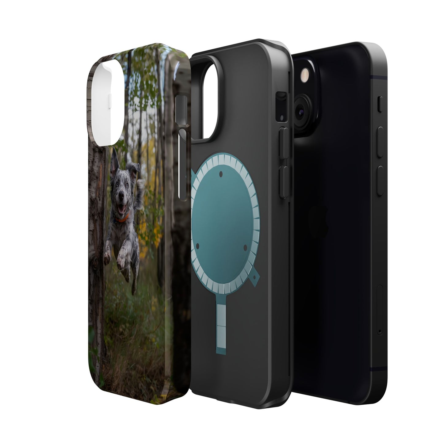 Happy Forest Dog MagSafe iPhone Case – Nature-Inspired Protective Cover