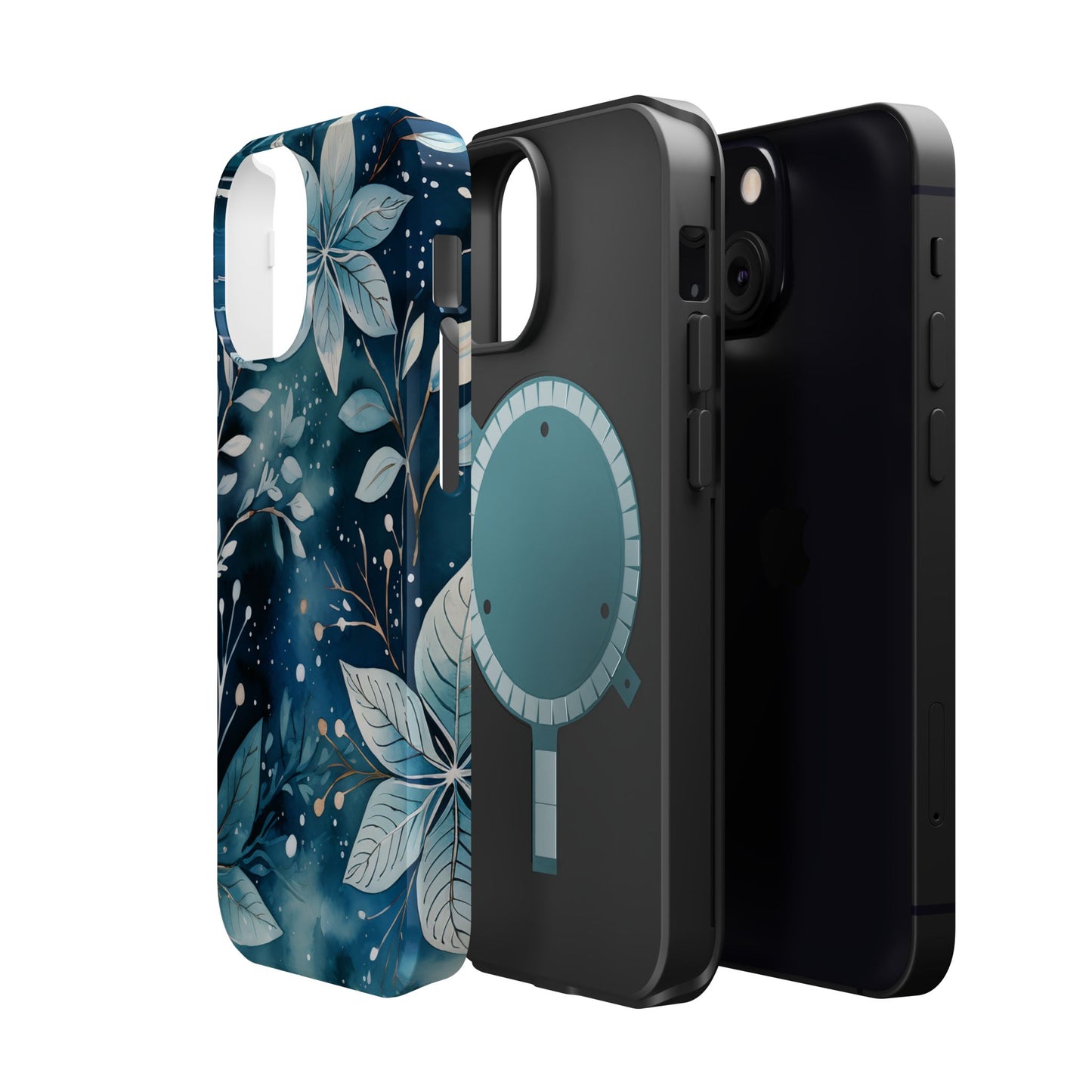 Midnight Frost Botanical – MagSafe iPhone Case