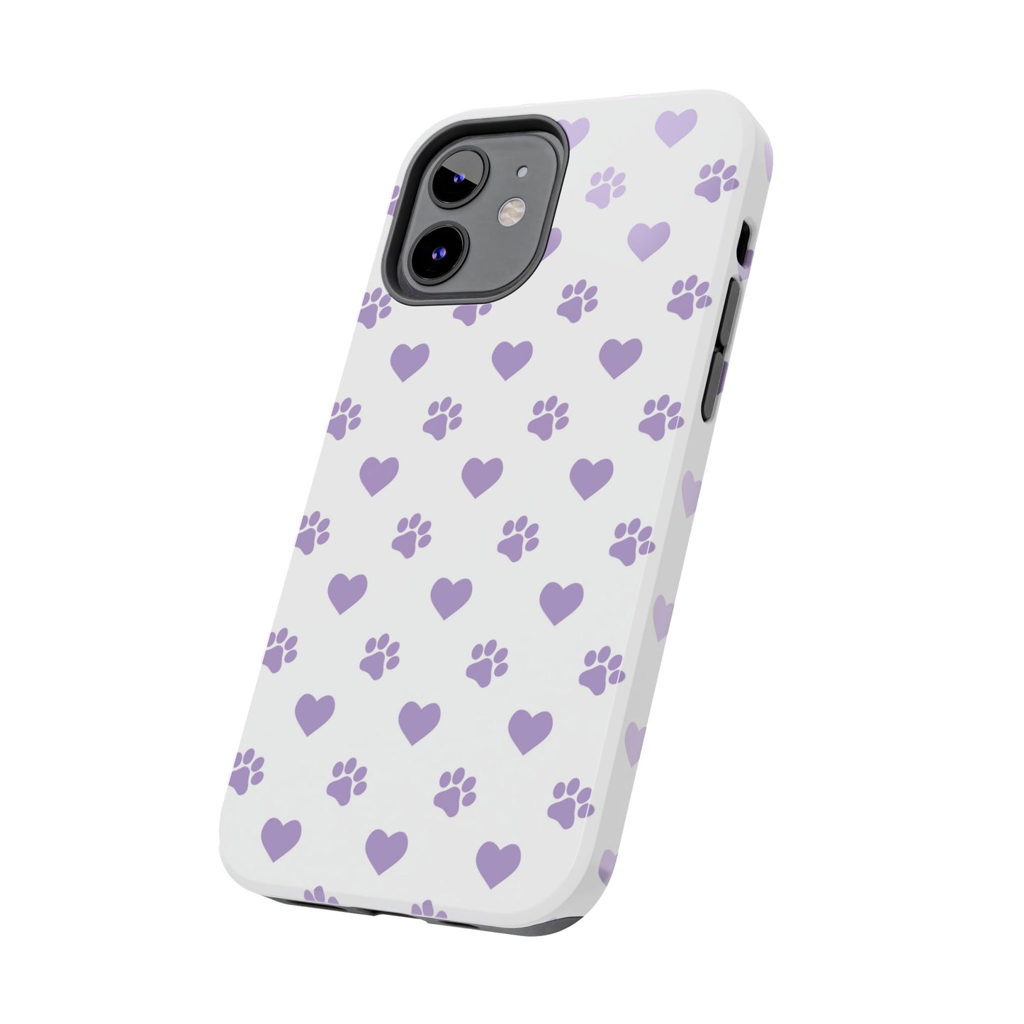 Paw Prints & Hearts – Cute and Durable iPhone Case for Animal Lovers