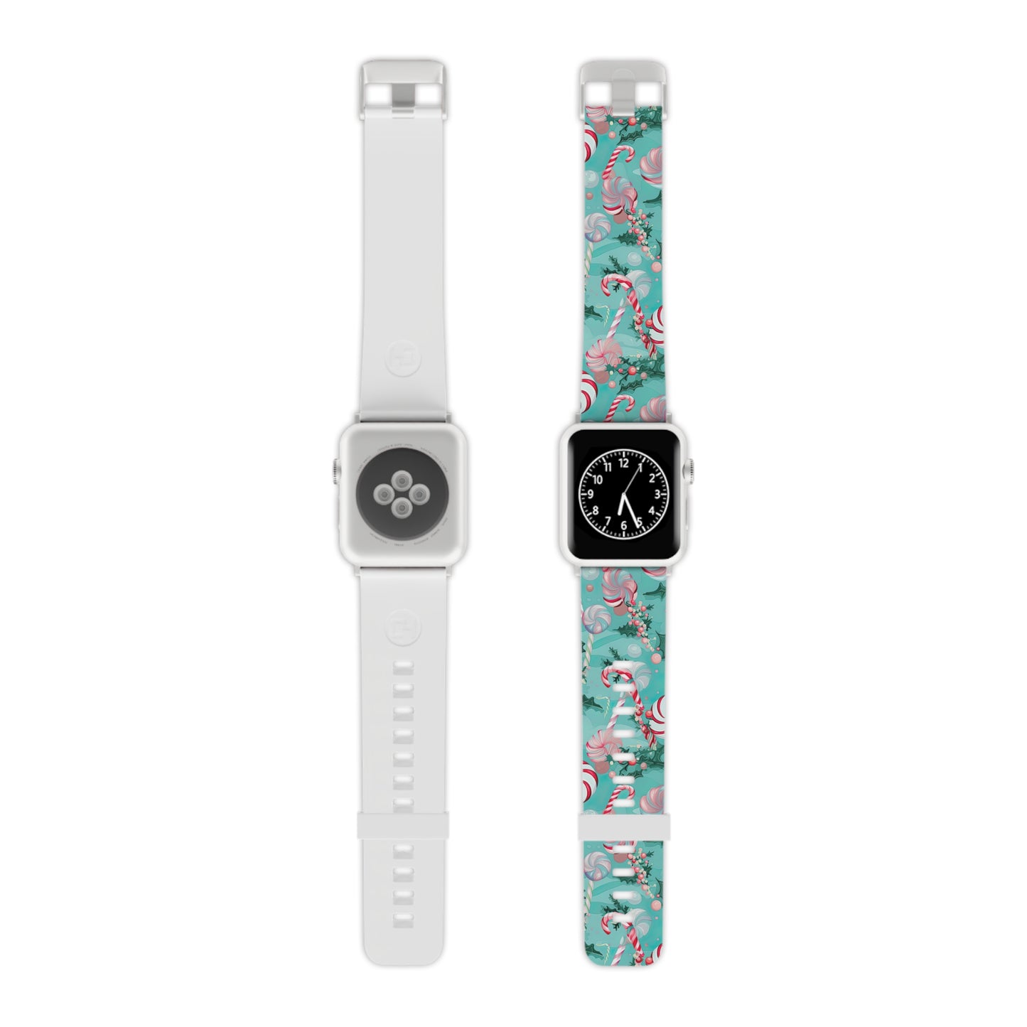 Candy Cane & Peppermint Holiday Delight Apple Watch Band