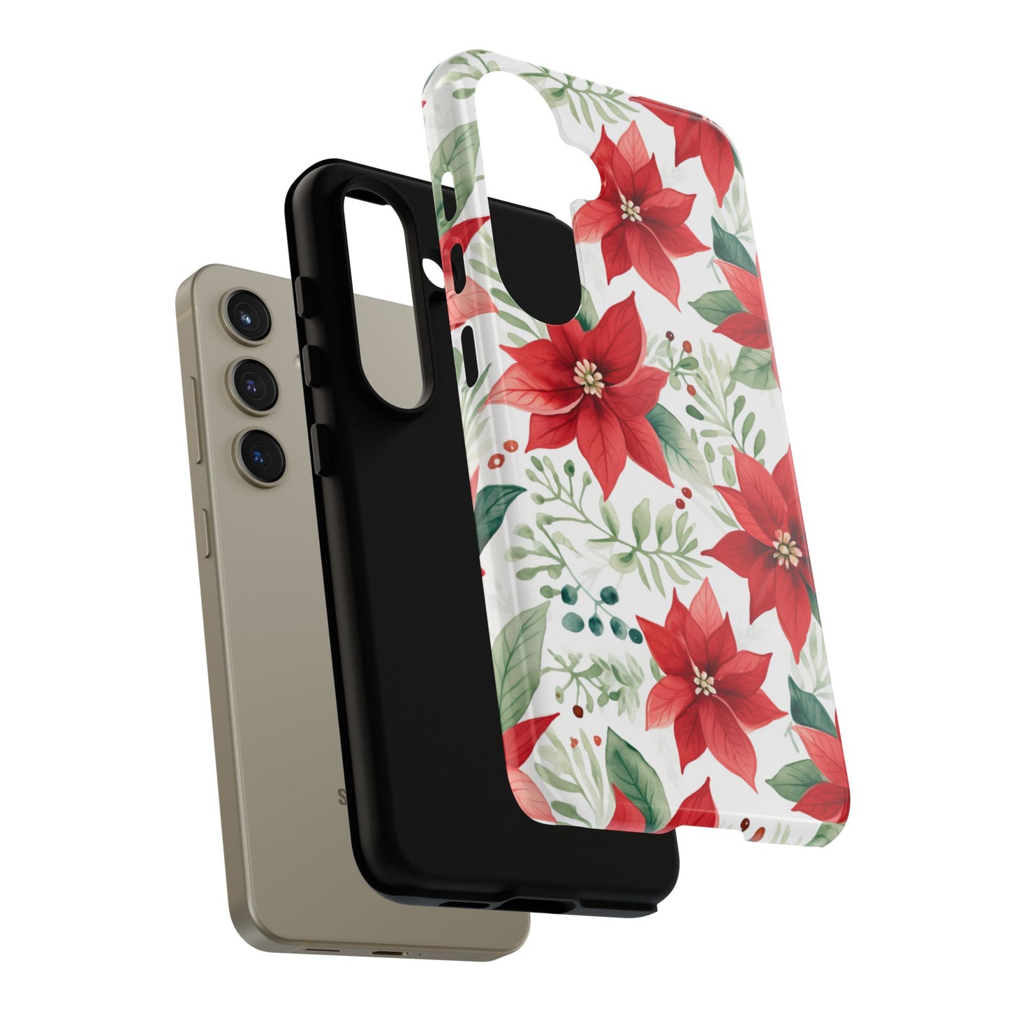 Festive Poinsettia Holiday Pattern – Samsung Galaxy Series Case