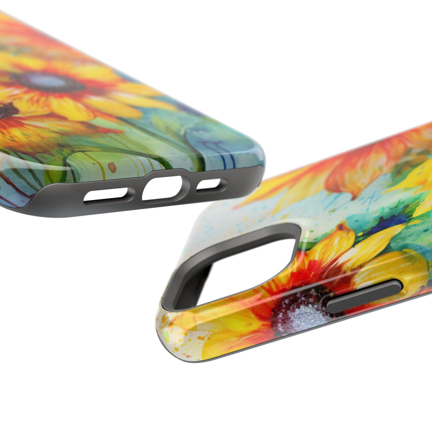 Watercolor Sunflower Splash - MagSafe iPhone Series Case