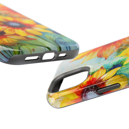 Watercolor Sunflower Splash - MagSafe iPhone Series Case