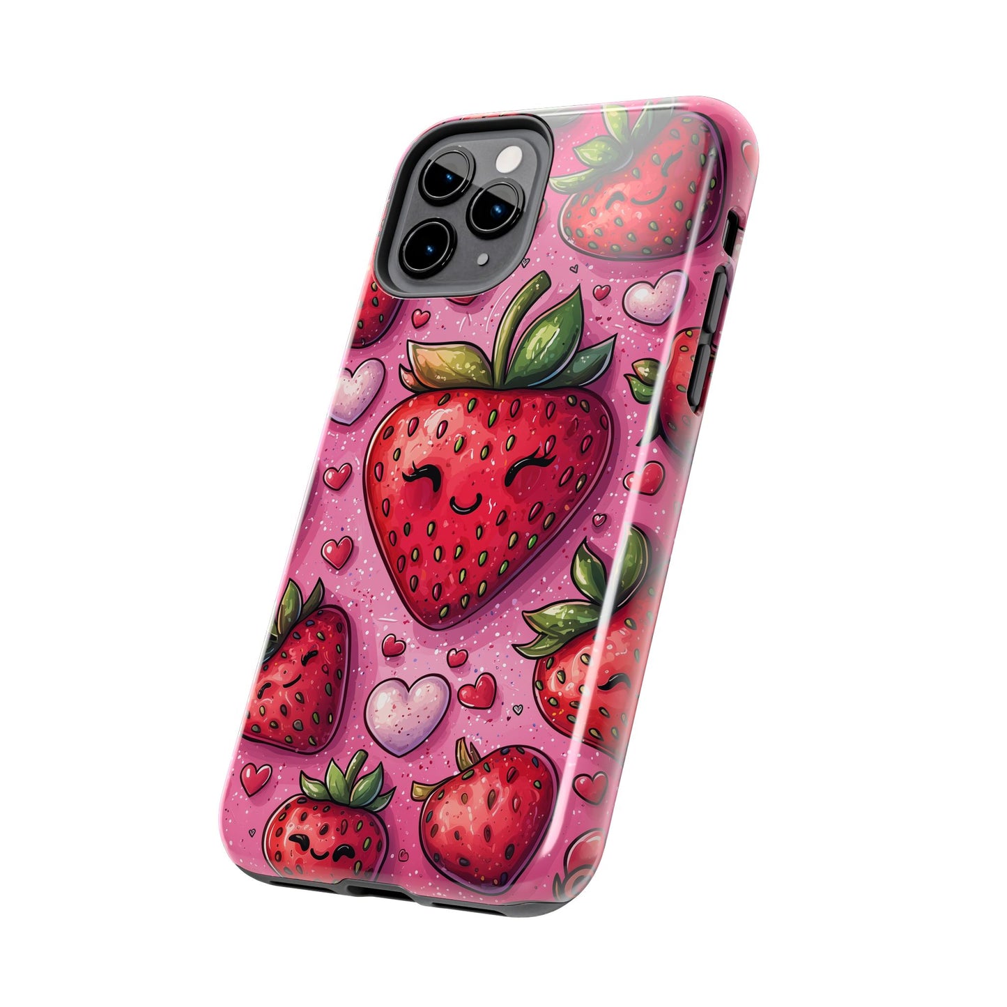 Cute Strawberry Kawaii iPhone Case – Fun Pink Design - BOGO Cases