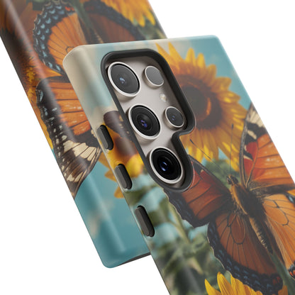 Vibrant Butterfly & Sunflower – Samsung Galaxy Case