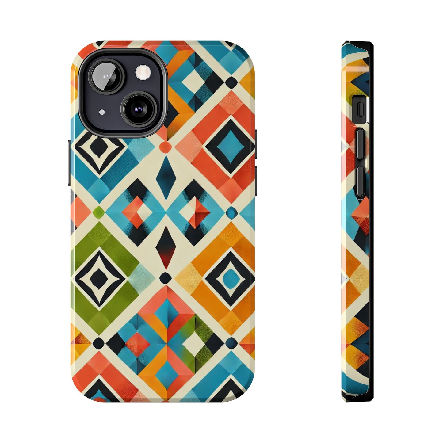 Harlequin Geometric iPhone Case - Vibrant Abstract Protective Cover