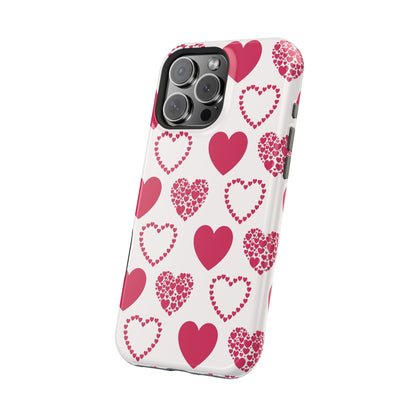 Clustered Pink Hearts MagSafe iPhone Case