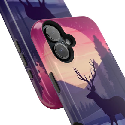 Twilight Elegance: Stag Reflection – MagSafe iPhone Case