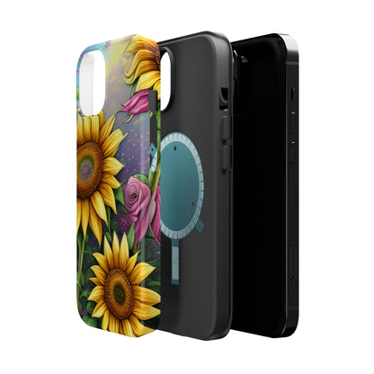 Whimsical Sunflower & Rose Garden - MagSafe iPhone Series Case