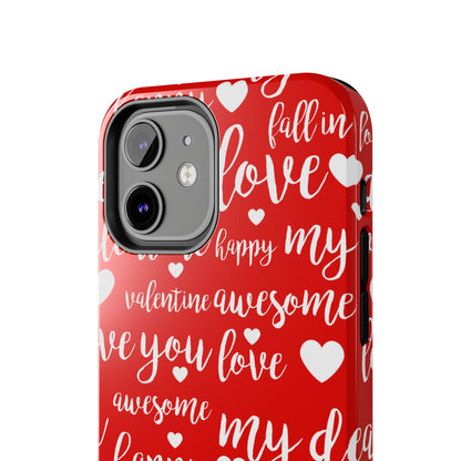 Valentine Words Pattern – iPhone Case