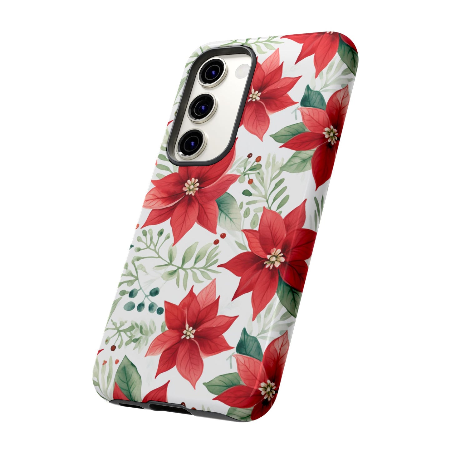 Festive Poinsettia Holiday Pattern – Samsung Galaxy Series Case