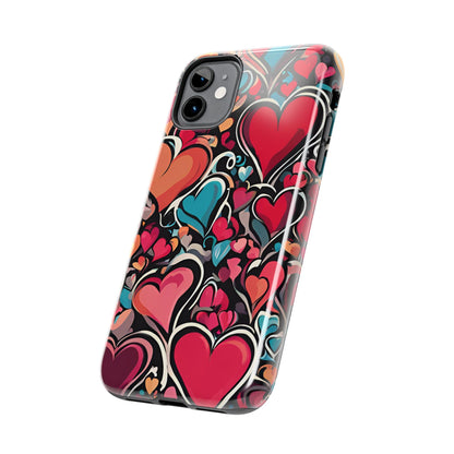 Vibrant Multicolor Heart Art – iPhone Case