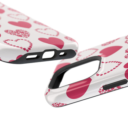 Clustered Pink Hearts MagSafe iPhone Case